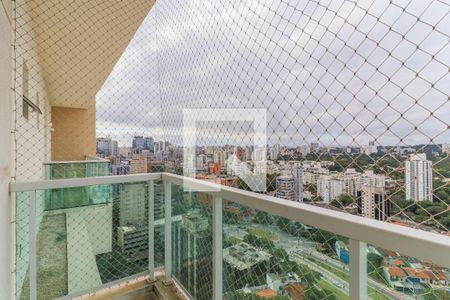 Varanda da Suíte de apartamento à venda com 1 quarto, 59m² em Santo Amaro, São Paulo