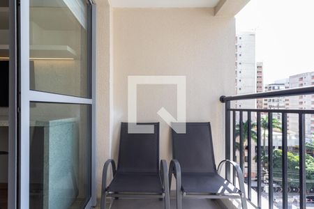 Varanda da Sala de kitnet/studio para alugar com 1 quarto, 31m² em Moema, São Paulo