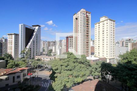 Vista da varanda de apartamento à venda com 3 quartos, 100m² em Lourdes, Belo Horizonte