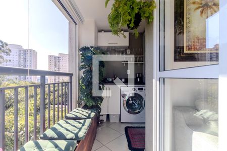Varanda da Sala de apartamento para alugar com 1 quarto, 38m² em Vila Andrade, São Paulo