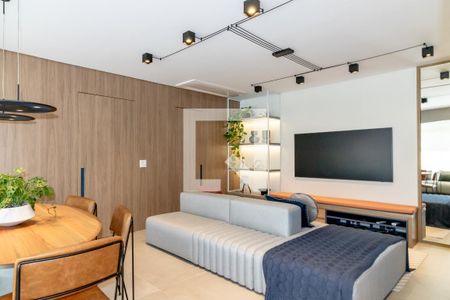 Sala de apartamento à venda com 1 quarto, 79m² em Indianópolis, São Paulo
