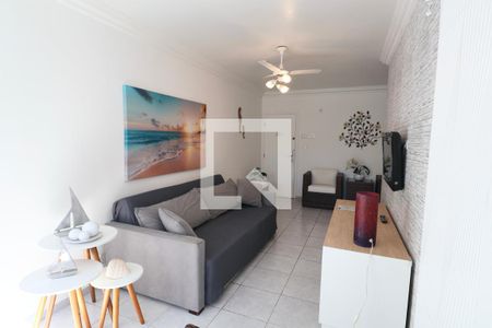 Sala de apartamento para alugar com 1 quarto, 62m² em Barra Funda, Guarujá