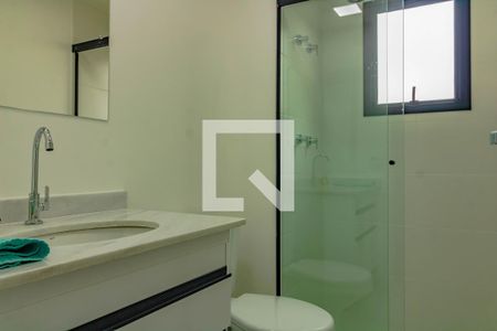 Banheiro de apartamento à venda com 1 quarto, 28m² em Mirandópolis, São Paulo