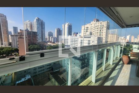 Varanda da Sala de apartamento para alugar com 3 quartos, 206m² em Pompéia, Santos