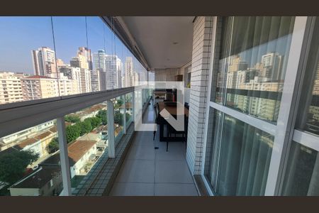 Varanda da Sala de apartamento para alugar com 3 quartos, 206m² em Pompéia, Santos