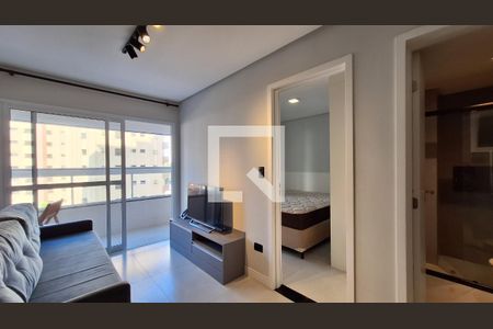 Sala de apartamento para alugar com 1 quarto, 40m² em Caiçara, Praia Grande