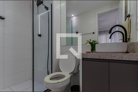 Banheiro do Quarto Suíte de apartamento para alugar com 1 quarto, 28m² em Jardim da Gloria, São Paulo