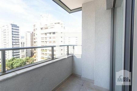 Varanda  de apartamento à venda com 3 quartos, 90m² em Lourdes, Belo Horizonte