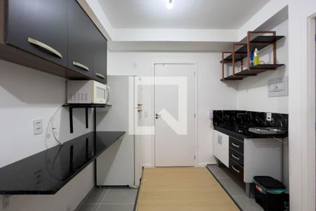 Sala e cozinha de apartamento à venda com 1 quarto, 32m² em Sé, São Paulo