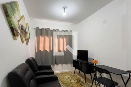 Sala e cozinha de apartamento à venda com 1 quarto, 32m² em Sé, São Paulo