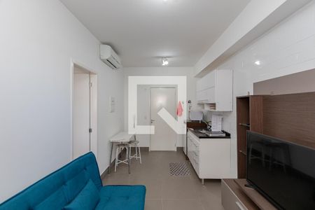 Sala/Cozinha de apartamento à venda com 1 quarto, 33m² em Santo Amaro, São Paulo