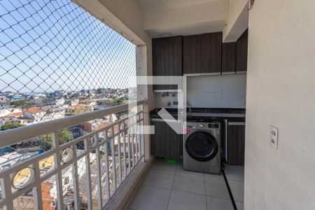 Varanda da sala  de apartamento à venda com 2 quartos, 52m² em Centro, Diadema