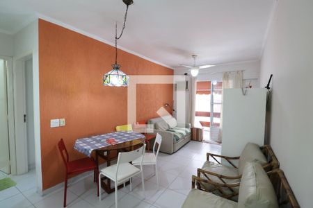 Sala de apartamento para alugar com 2 quartos, 55m² em Balneario Cidade Atlantica, Guarujá