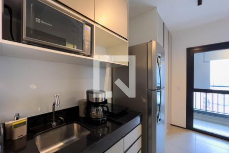 Cozinha de kitnet/studio para alugar com 1 quarto, 23m² em Vila Mariana, São Paulo