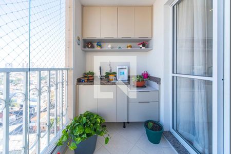 Varanda da Sala de apartamento à venda com 3 quartos, 73m² em Vila Helena, Santo André