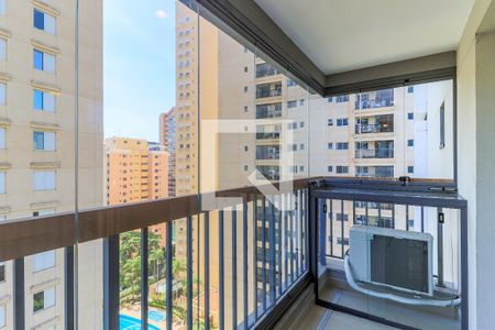 Varanda Sala/Quarto de apartamento para alugar com 1 quarto, 24m² em Brooklin Paulista, São Paulo