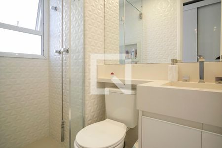 Banheiro da suíte de apartamento à venda com 1 quarto, 62m² em Osvaldo Cruz, São Caetano do Sul
