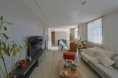 Sala de apartamento à venda com 4 quartos, 140m² em Sion, Belo Horizonte