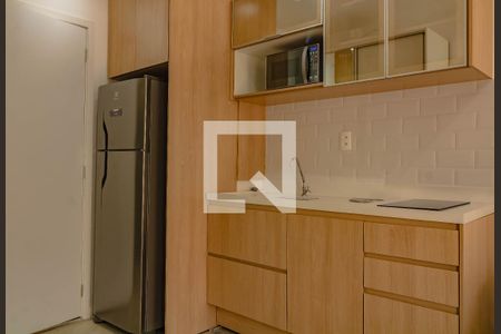 Cozinha de kitnet/studio à venda com 1 quarto, 28m² em Vila Clementino, São Paulo
