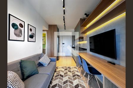 Sala de apartamento à venda com 1 quarto, 34m² em Santo Amaro, São Paulo