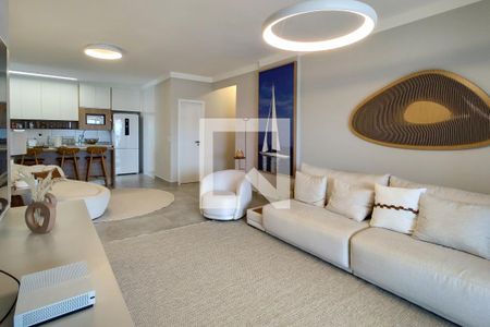Sala de apartamento para alugar com 3 quartos, 143m² em Canto do Forte, Praia Grande