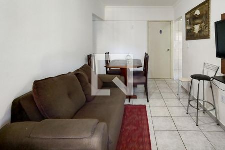 Sala de apartamento para alugar com 1 quarto, 60m² em Vila Tupi, Praia Grande