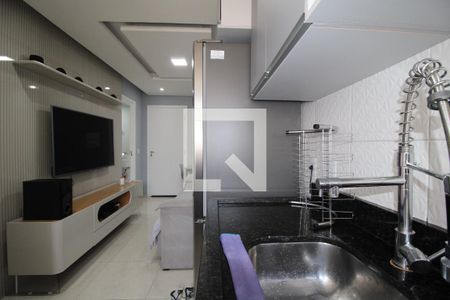 Sala/Cozinha e área de serviço de apartamento à venda com 1 quarto, 34m² em Vila Ré, São Paulo