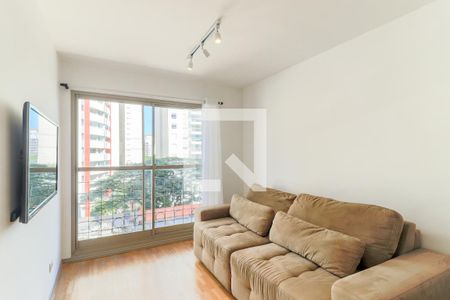 Sala de apartamento à venda com 1 quarto, 48m² em Brooklin Paulista, São Paulo