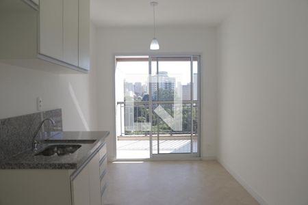 Sala/Cozinha de apartamento para alugar com 1 quarto, 33m² em Vila Clementino, São Paulo
