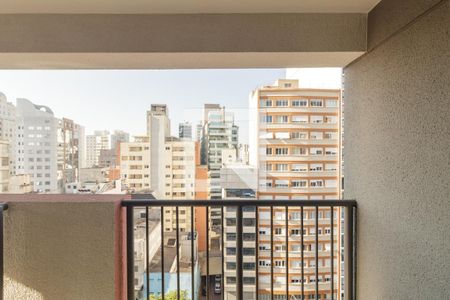 Varanda da Sala de apartamento à venda com 1 quarto, 34m² em Consolação, São Paulo