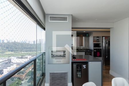 Varanda da Sala de apartamento à venda com 3 quartos, 105m² em Jardim Caravelas, São Paulo