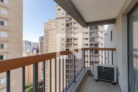 Varanda de kitnet/studio para alugar com 1 quarto, 25m² em Brooklin, São Paulo