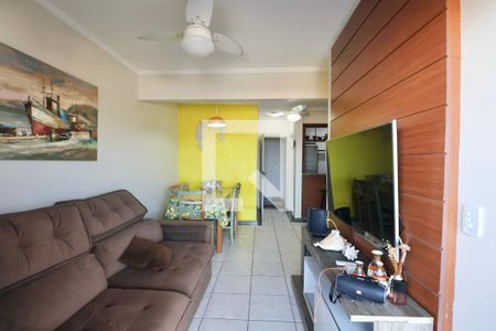 Sala de apartamento para alugar com 3 quartos, 79m² em Loteamento João Batista Julião, Guarujá