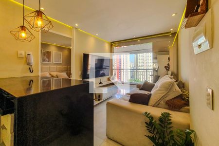 sala cozinha de apartamento para alugar com 1 quarto, 35m² em Cambuci, São Paulo