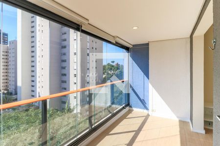Varanda da Sala de apartamento para alugar com 1 quarto, 47m² em Jardim Santo Amaro, São Paulo