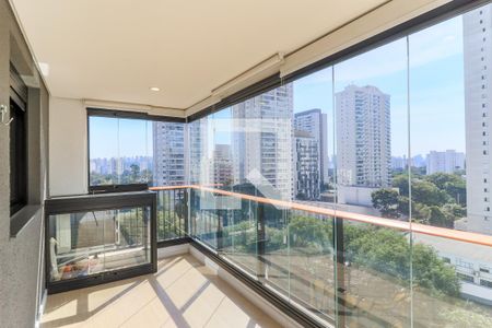 Varanda da Sala de apartamento para alugar com 1 quarto, 47m² em Jardim Santo Amaro, São Paulo