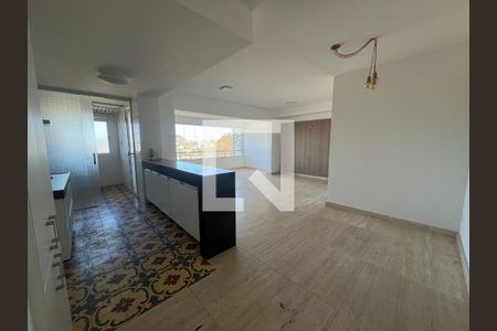 Sala com cozinha integrada de apartamento à venda com 2 quartos, 100m² em Vila da Serra, Nova Lima