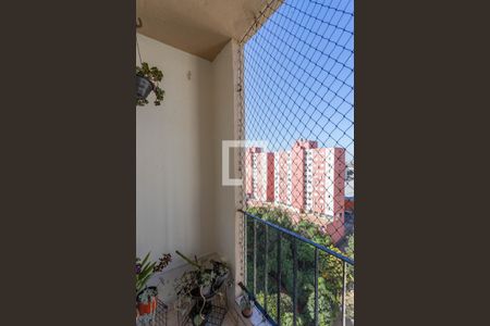 Varanda da sala  de apartamento à venda com 2 quartos, 58m² em Jardim Melo, Diadema