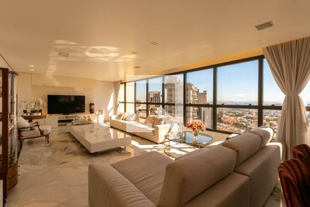Sala de apartamento à venda com 4 quartos, 240m² em Belvedere, Belo Horizonte