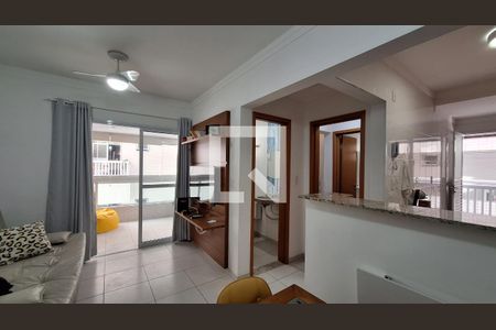 Sala de apartamento para alugar com 1 quarto, 57m² em Forte, Praia Grande