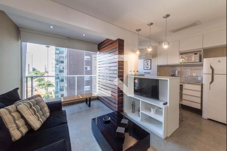 Sala de apartamento para alugar com 1 quarto, 34m² em Cidade Monções, São Paulo