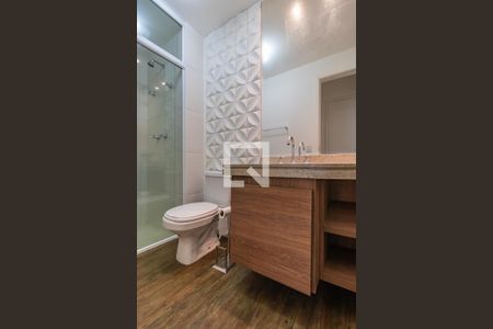 Banheiro da Suíte de apartamento à venda com 1 quarto, 50m² em Alphaville Conde Ii, Barueri