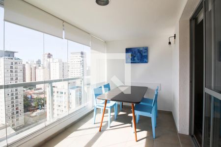 Varanda  de apartamento para alugar com 1 quarto, 37m² em Indianópolis, São Paulo
