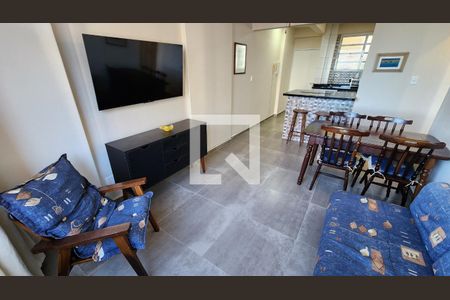 Sala de apartamento para alugar com 1 quarto, 45m² em José Menino, Santos