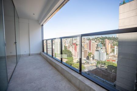 Varanda da Sala de apartamento à venda com 4 quartos, 130m² em Lourdes, Belo Horizonte