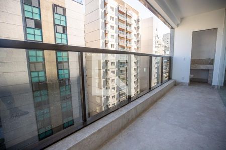 Varanda da Sala - Lavabo de apartamento à venda com 4 quartos, 130m² em Lourdes, Belo Horizonte
