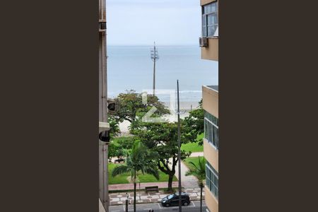 Vista da Sala de apartamento para alugar com 1 quarto, 68m² em Boqueirão, Santos