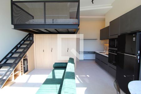 Sala/Cozinha de kitnet/studio para alugar com 1 quarto, 43m² em Moema, São Paulo