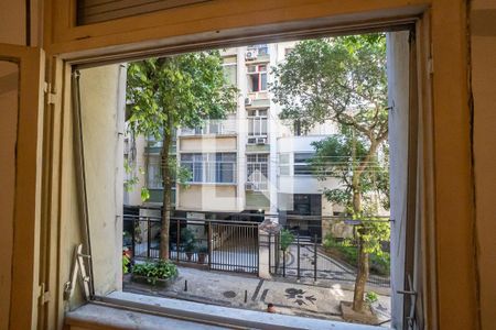 Sala vista da janela de apartamento à venda com 2 quartos, 86m² em Glória, Rio de Janeiro
