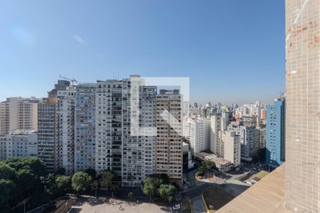 Vista da Sala de apartamento à venda com 1 quarto, 32m² em Consolação, São Paulo